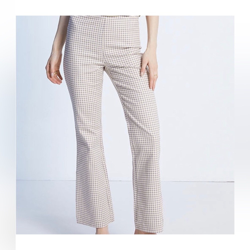 NWT WeWoreWhat Gingham Flare Pants Sz 00